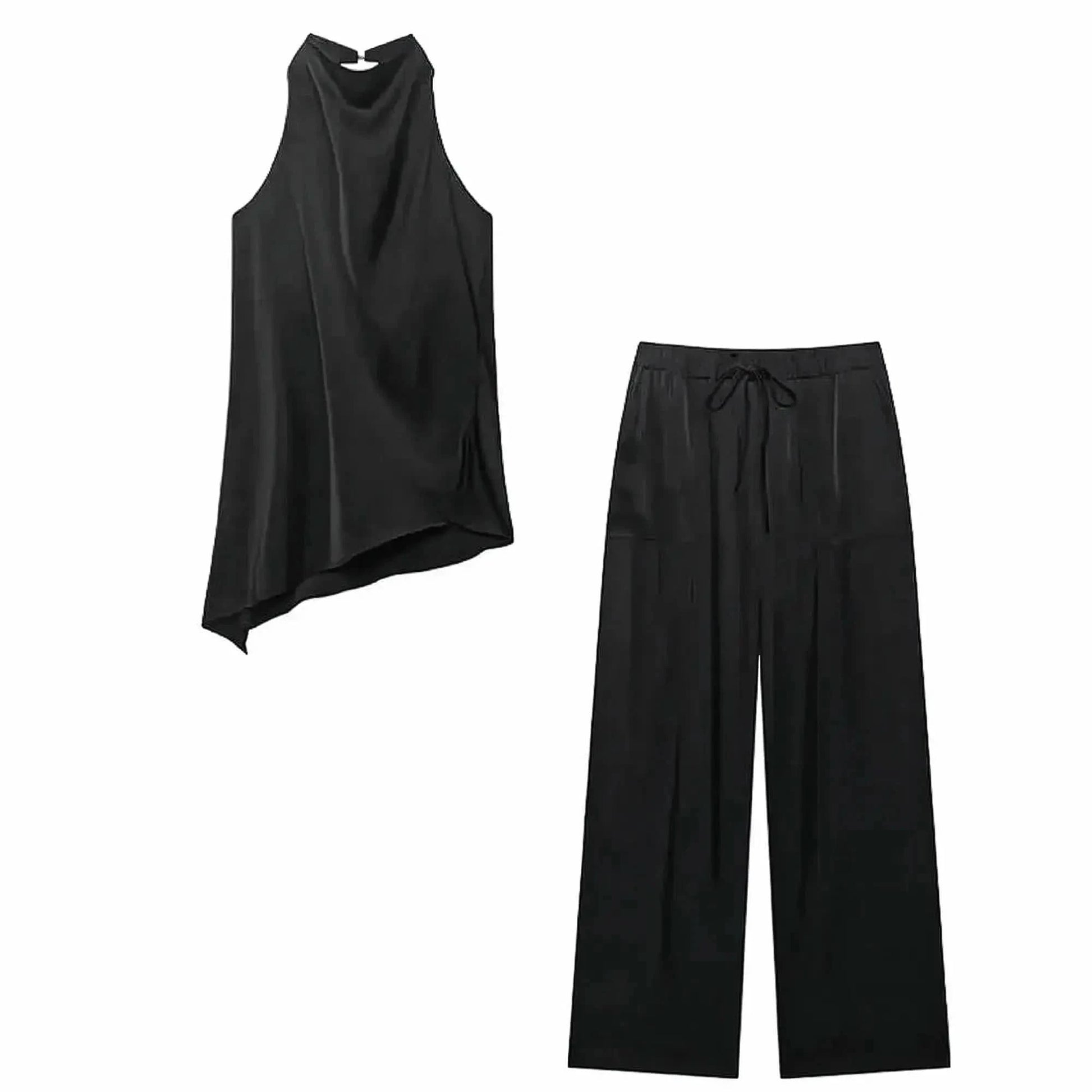 Ensemble Sans Manches Dos Nu + Pantalon - Saylana