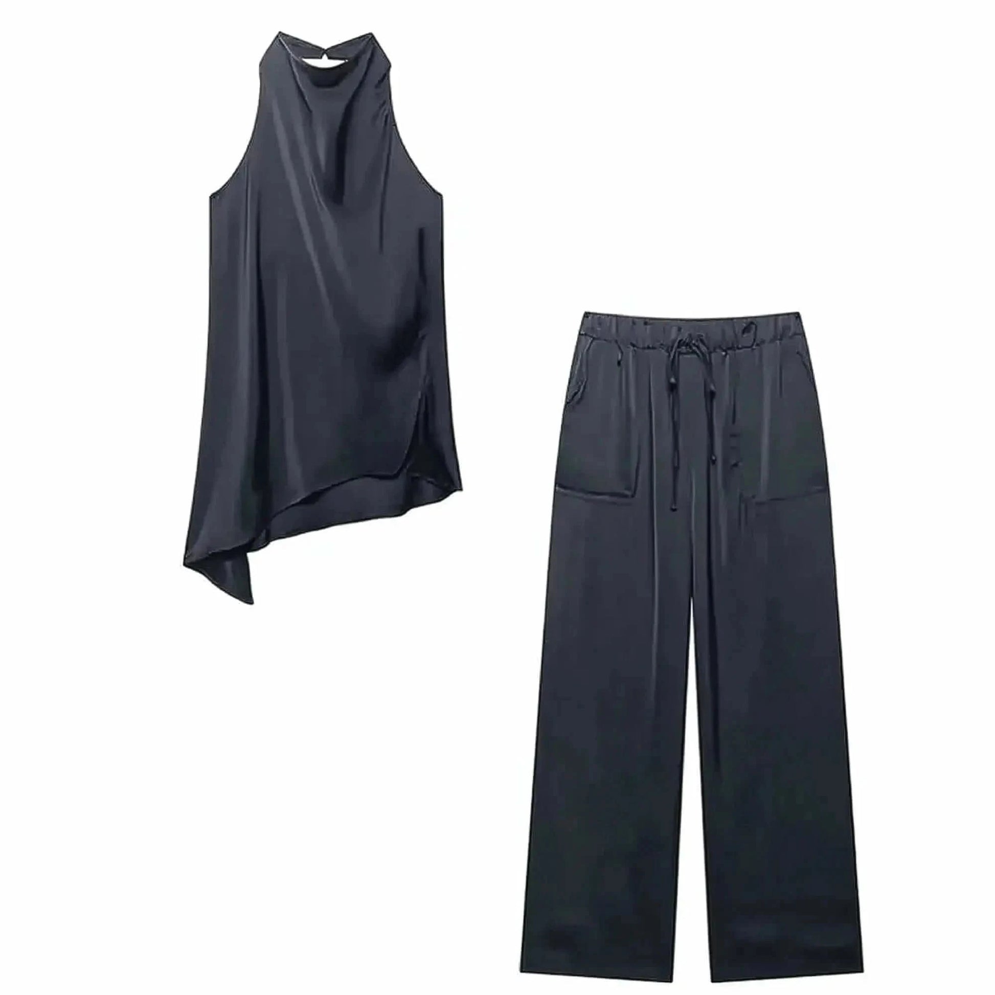 Ensemble Sans Manches Dos Nu + Pantalon - Saylana