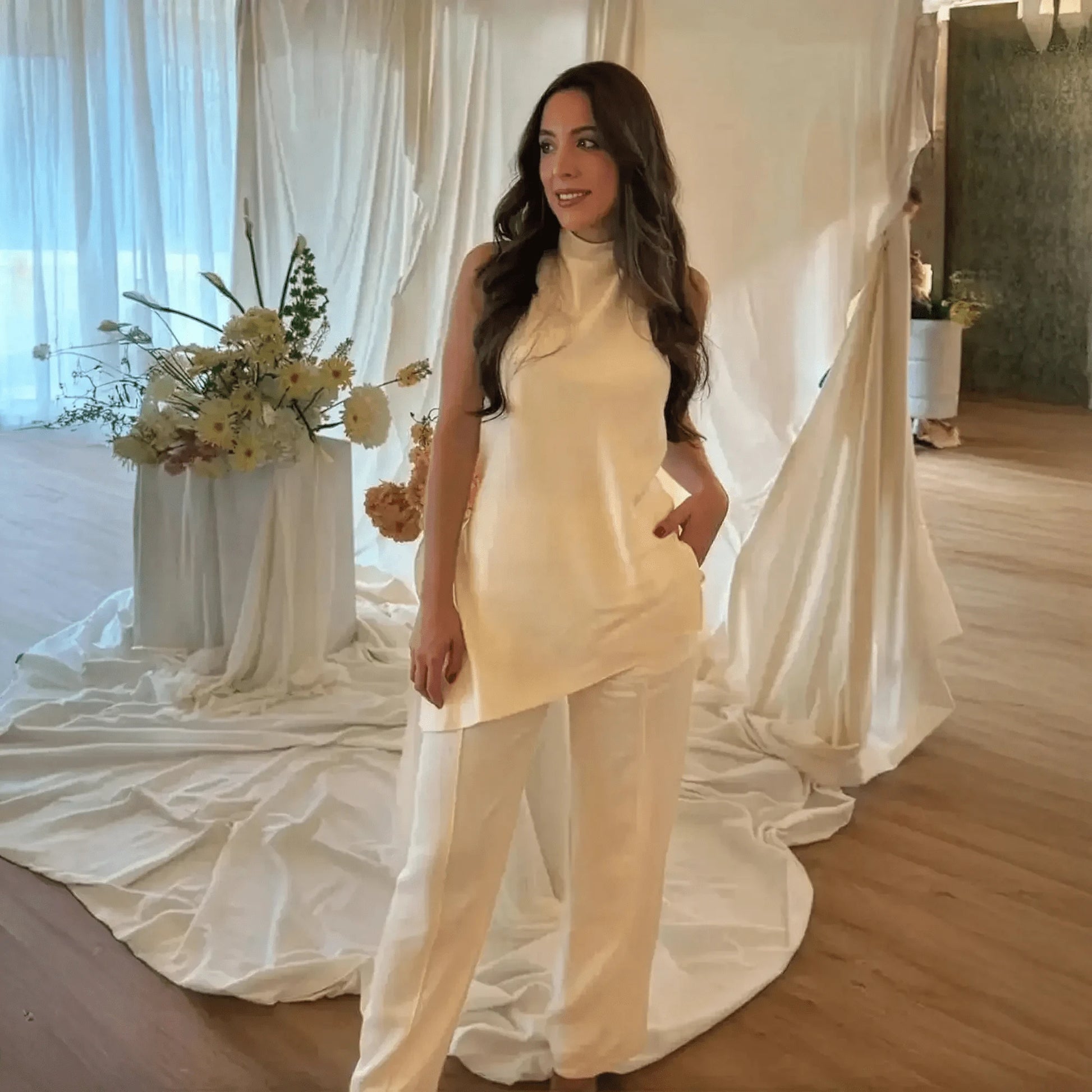 Ensemble Sans Manches Dos Nu + Pantalon - Saylana