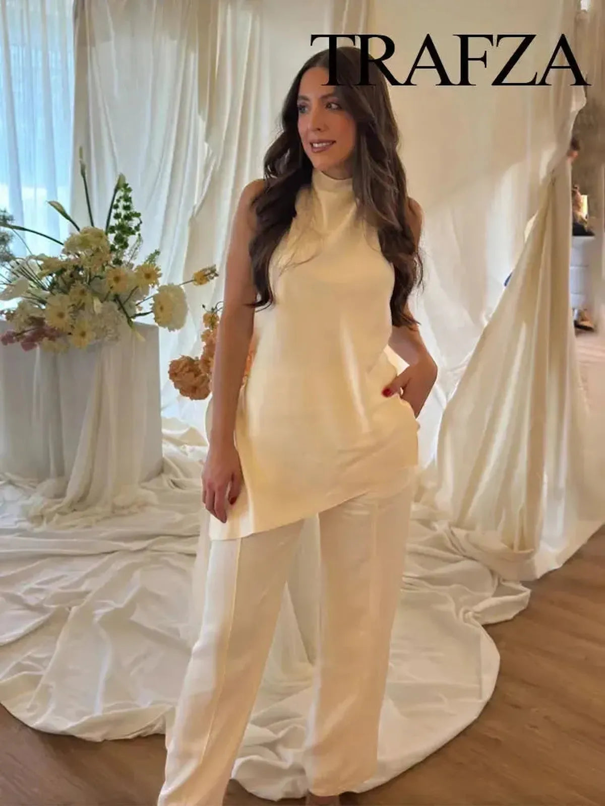 Ensemble Sans Manches Dos Nu + Pantalon-Saylana