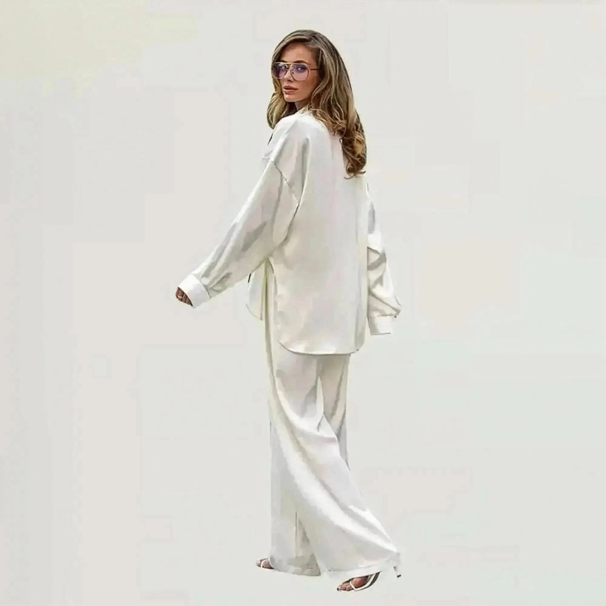 Ensemble Satiné Chemise + Pantalon - Saylana