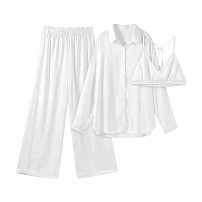 Ensemble Satiné Chemise + Pantalon - Saylana