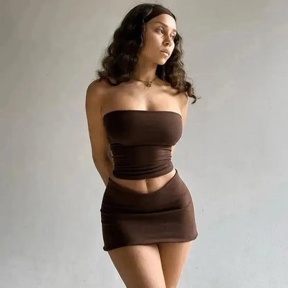 Ensemble Sexy Printemps : Tube Top & Jupe-Saylana