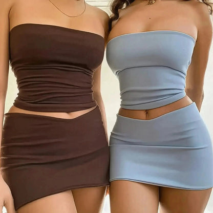 Ensemble Sexy Printemps - Tube Top & Jupe - Saylana