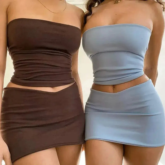 Ensemble Sexy Printemps : Tube Top & Jupe-Saylana
