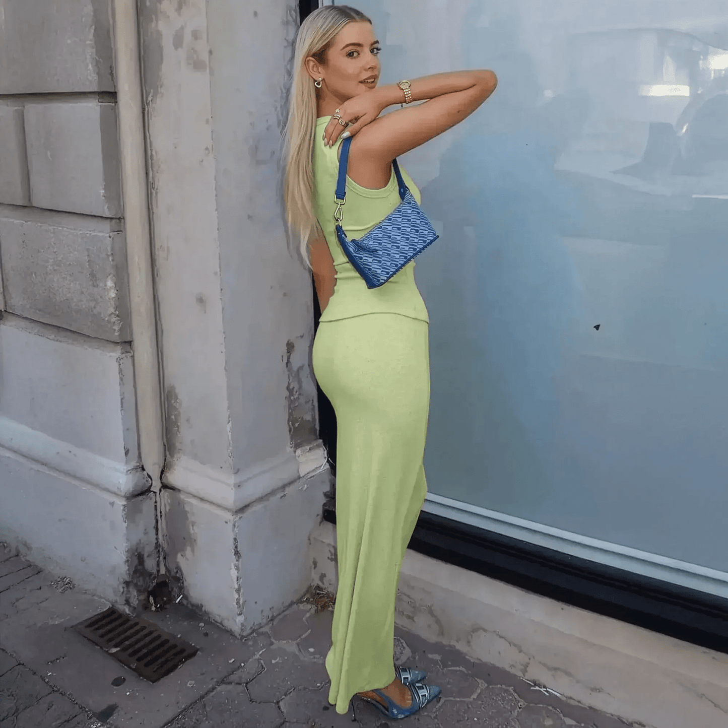 Ensemble Top Côtelé + Jupe Longue - Saylana