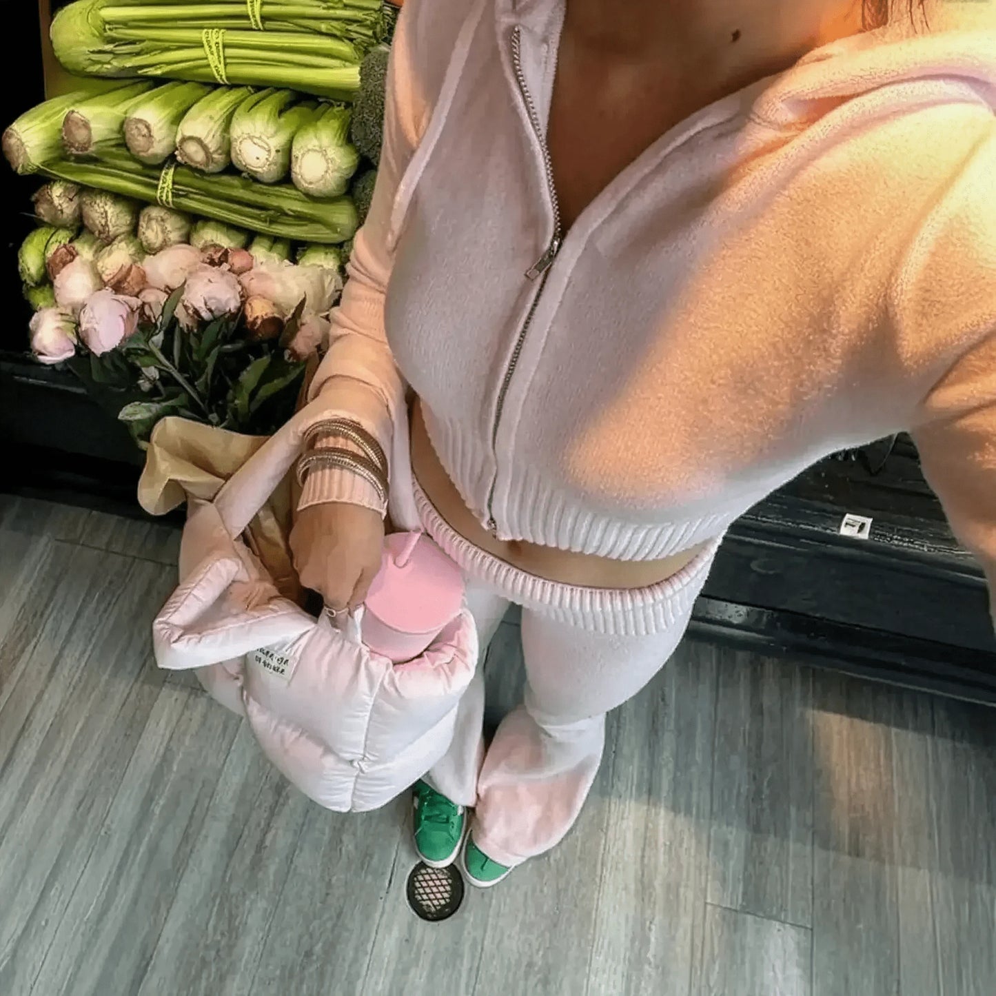 Ensemble Y2K Gilet Zippé + Pantalon Évasé - Saylana