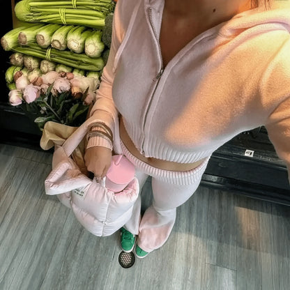 Ensemble Y2K Gilet Zippé + Pantalon Évasé - Saylana