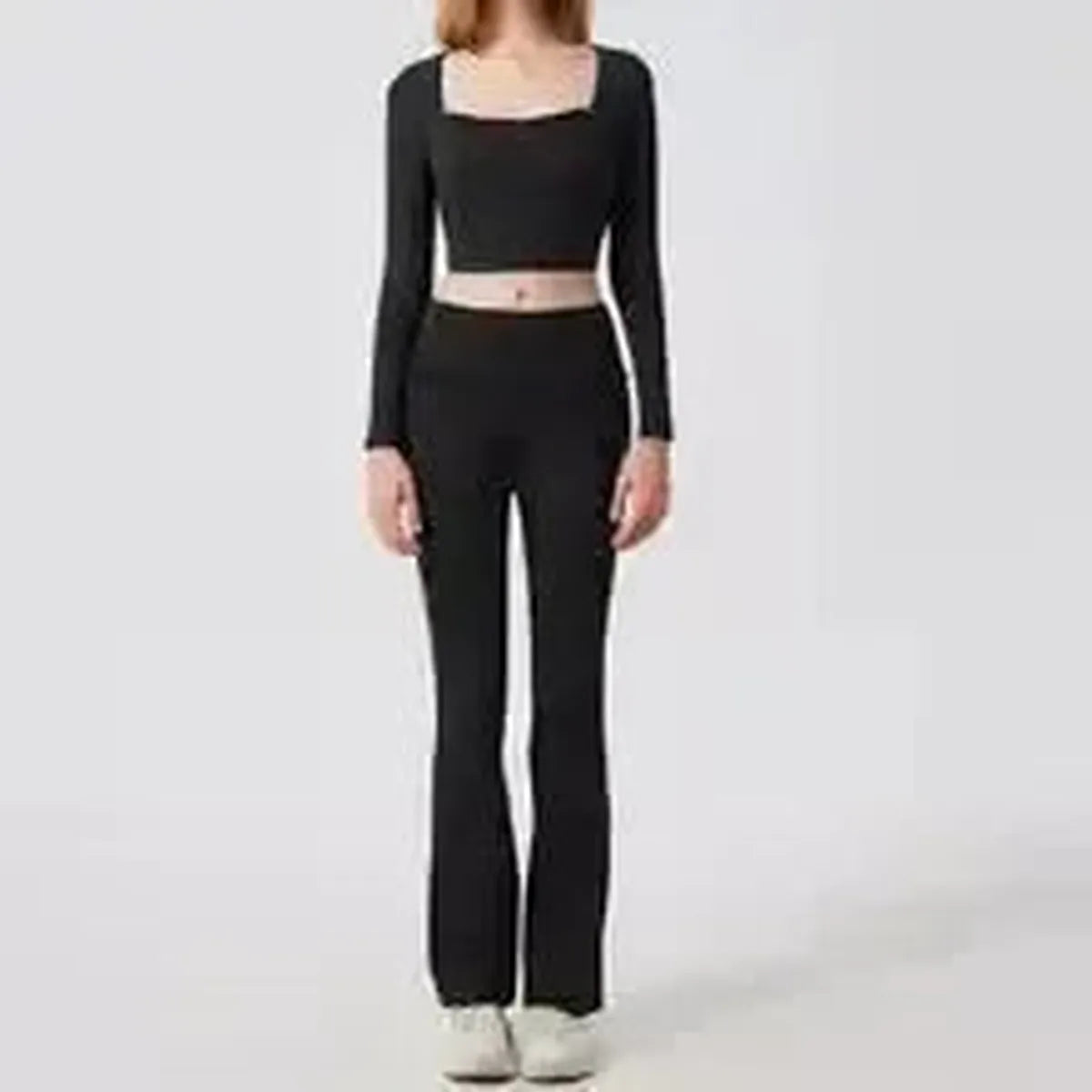 Ensemble Yoga Haut Long + Legging Évasé-Saylana