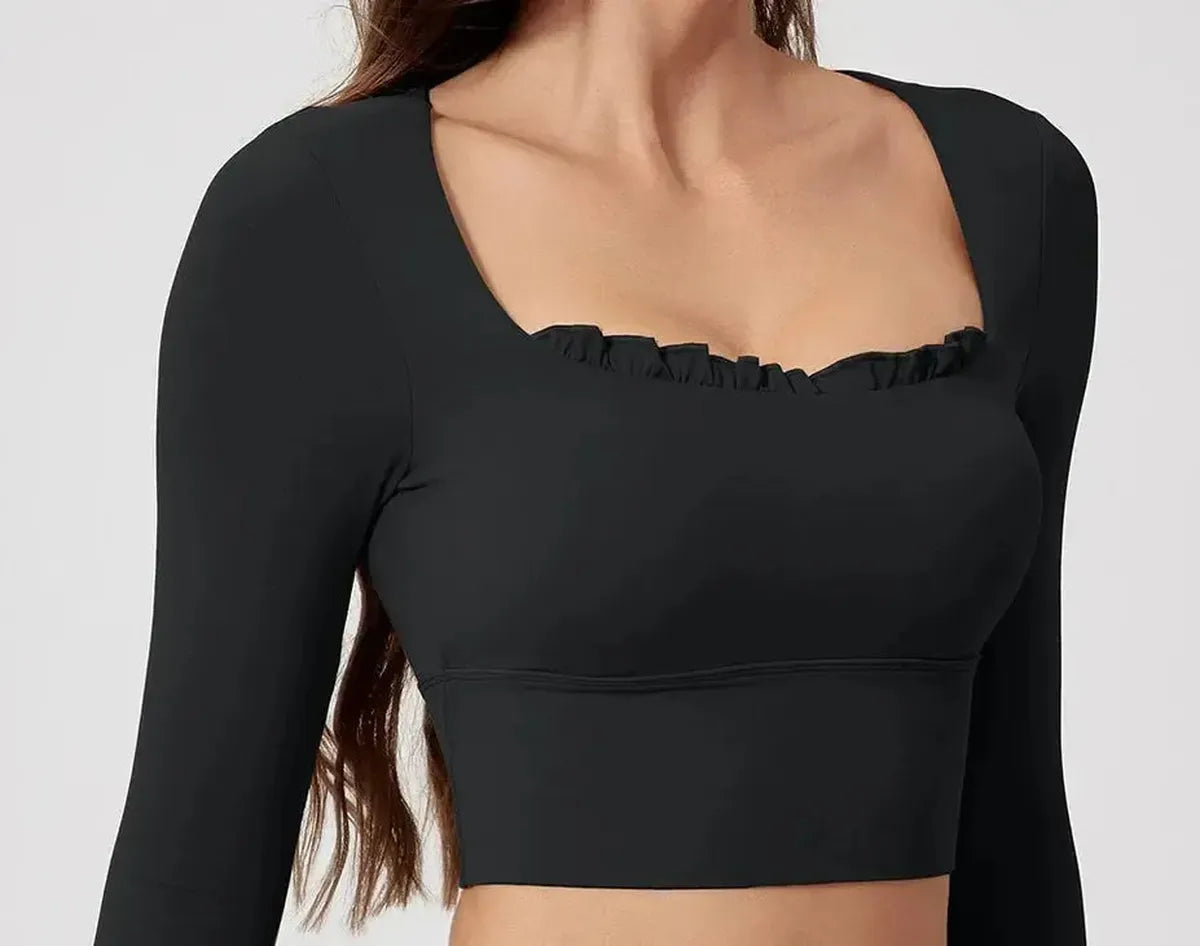 Ensemble Yoga Haut Long + Legging Évasé-Saylana