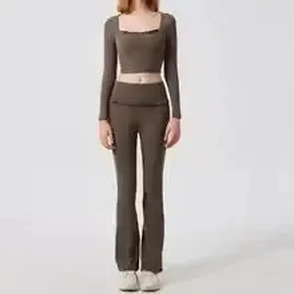 Ensemble Yoga Haut Long + Legging Évasé-Saylana