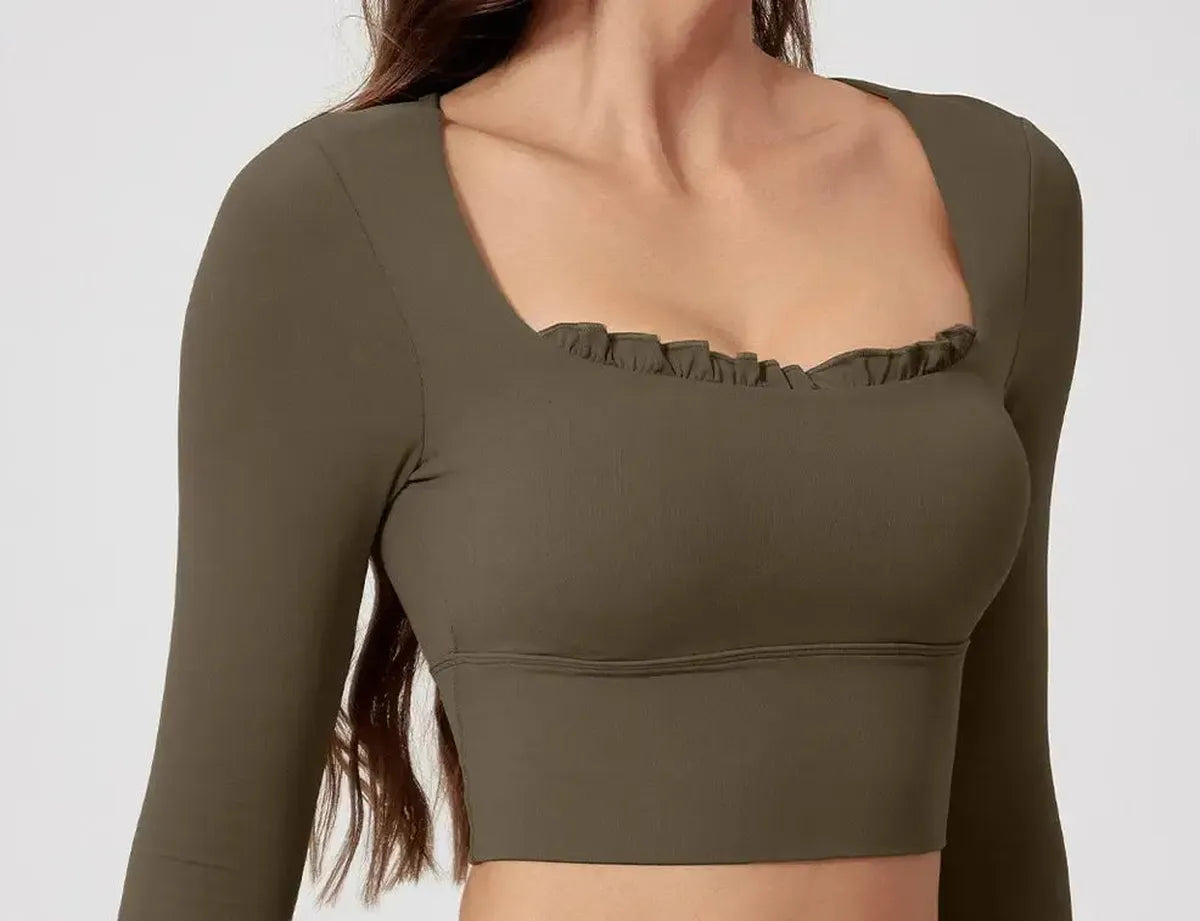 Ensemble Yoga Haut Long + Legging Évasé-Saylana