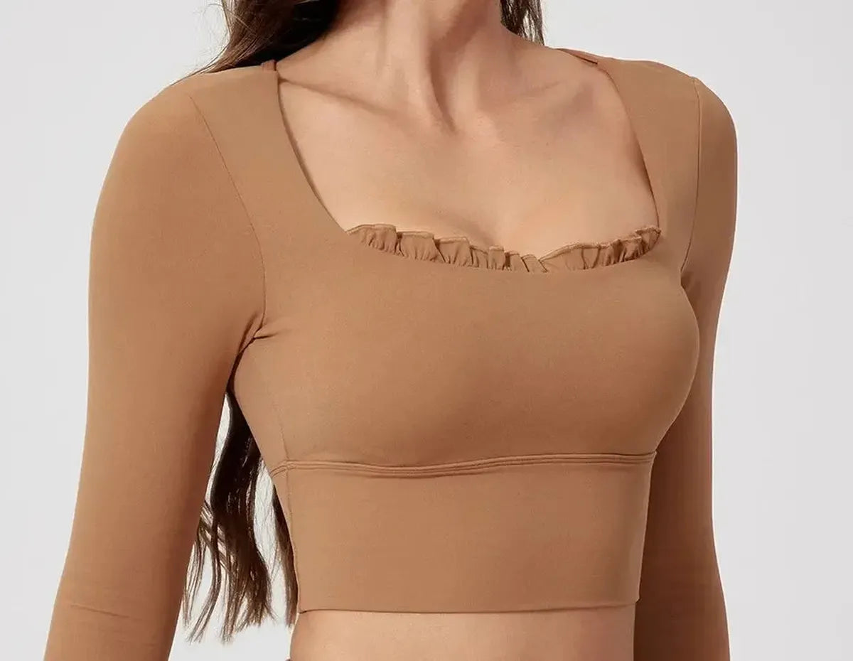 Ensemble Yoga Haut Long + Legging Évasé-Saylana