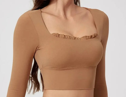 Ensemble Yoga Haut Long + Legging Évasé-Saylana