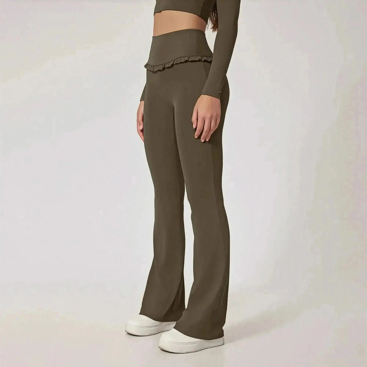 Ensemble Yoga Haut Long + Legging Évasé - Saylana