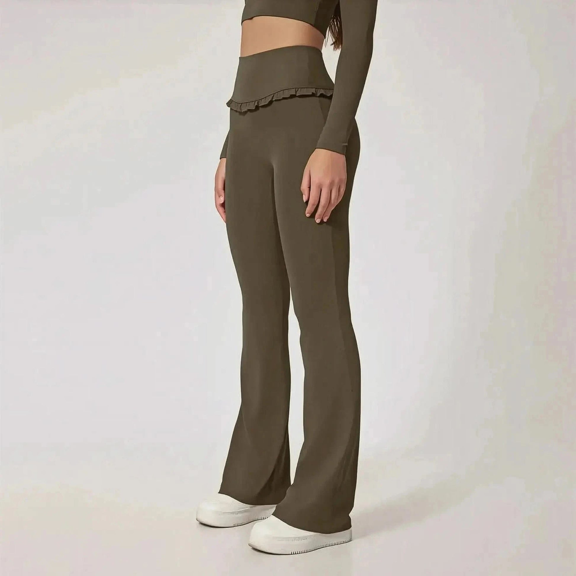 Ensemble Yoga Haut Long + Legging Évasé - Saylana