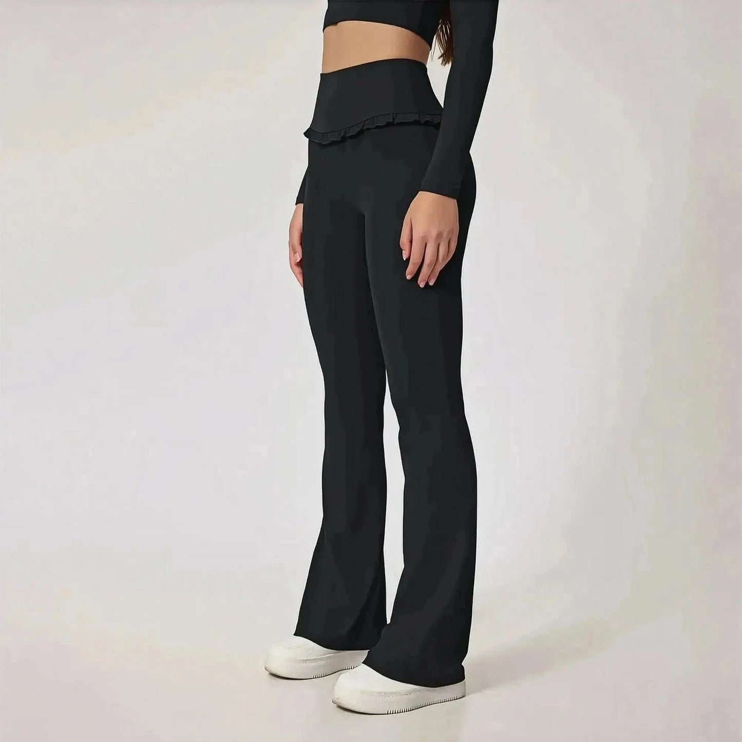 Ensemble Yoga Haut Long + Legging Évasé - Saylana