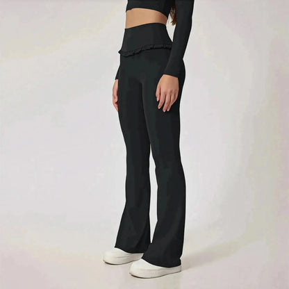 Ensemble Yoga Haut Long + Legging Évasé - Saylana