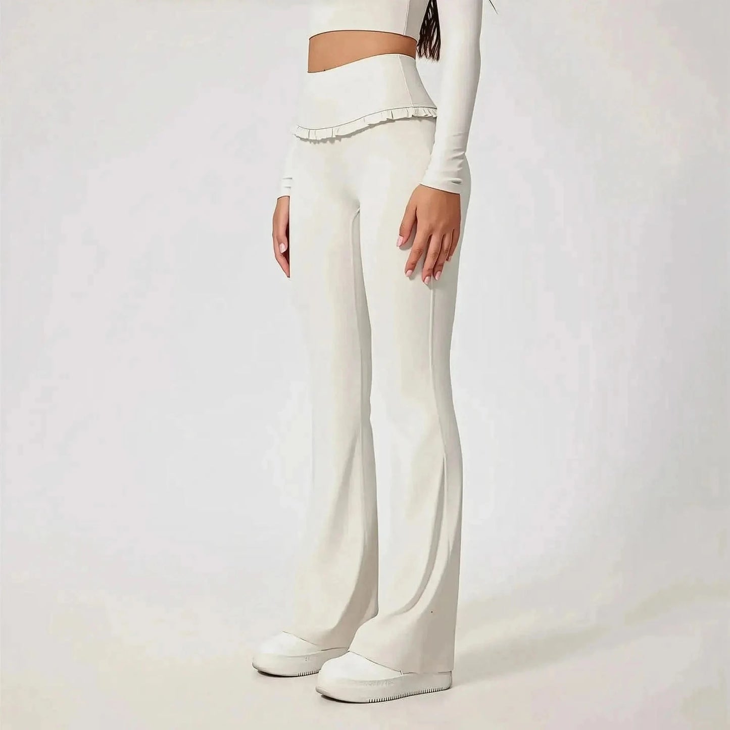 Ensemble Yoga Haut Long + Legging Évasé - Saylana