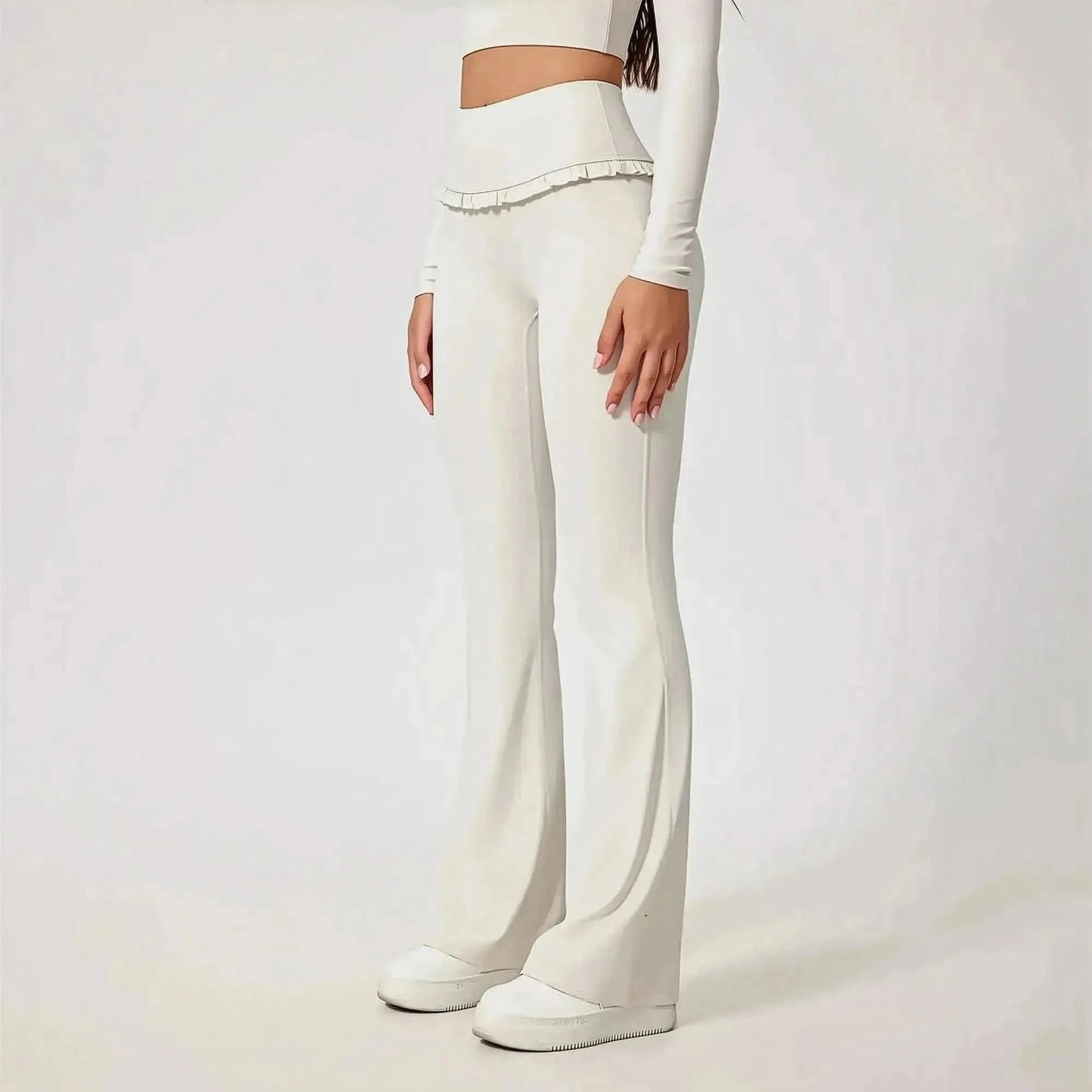 Ensemble Yoga Haut Long + Legging Évasé - Saylana