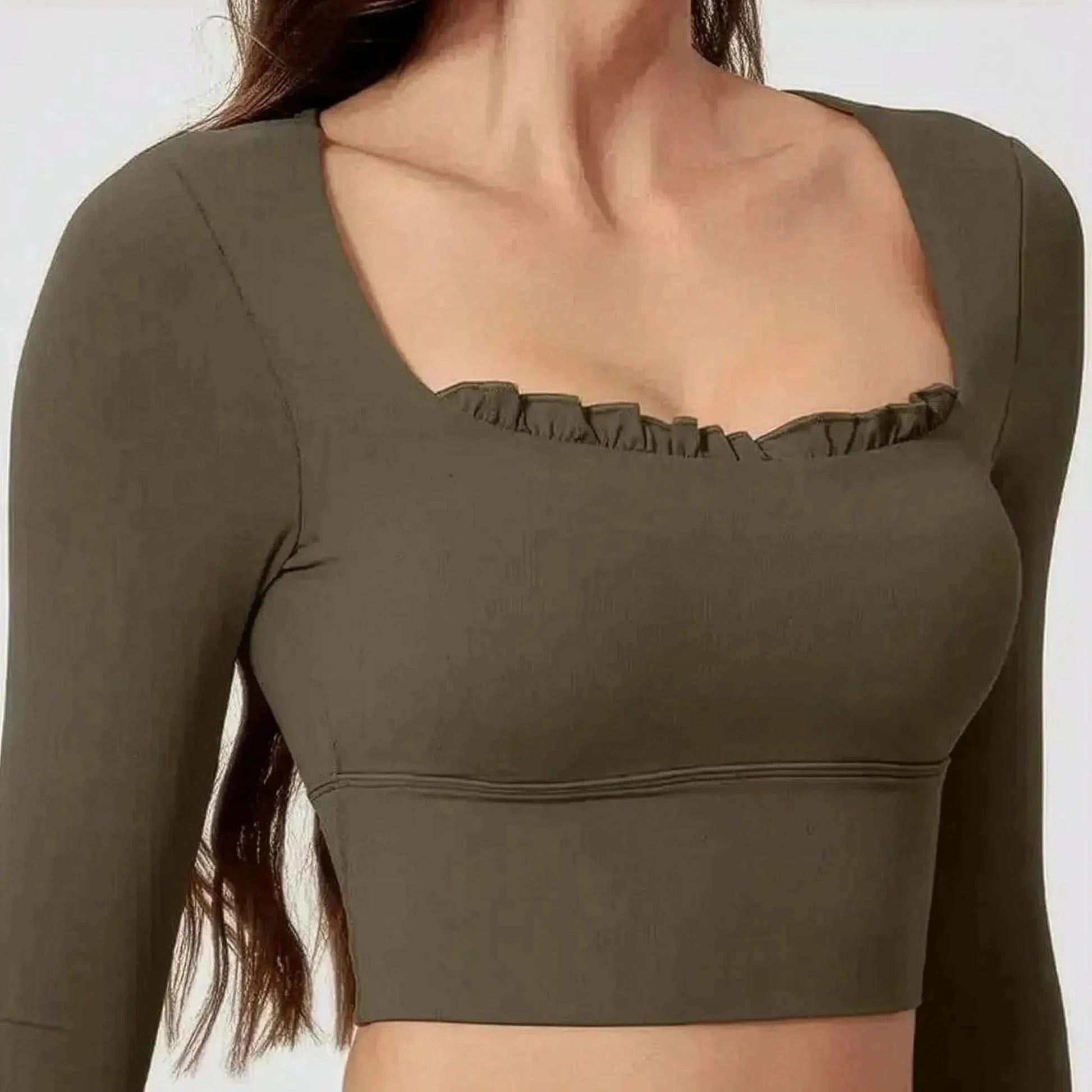 Ensemble Yoga Haut Long + Legging Évasé - Saylana