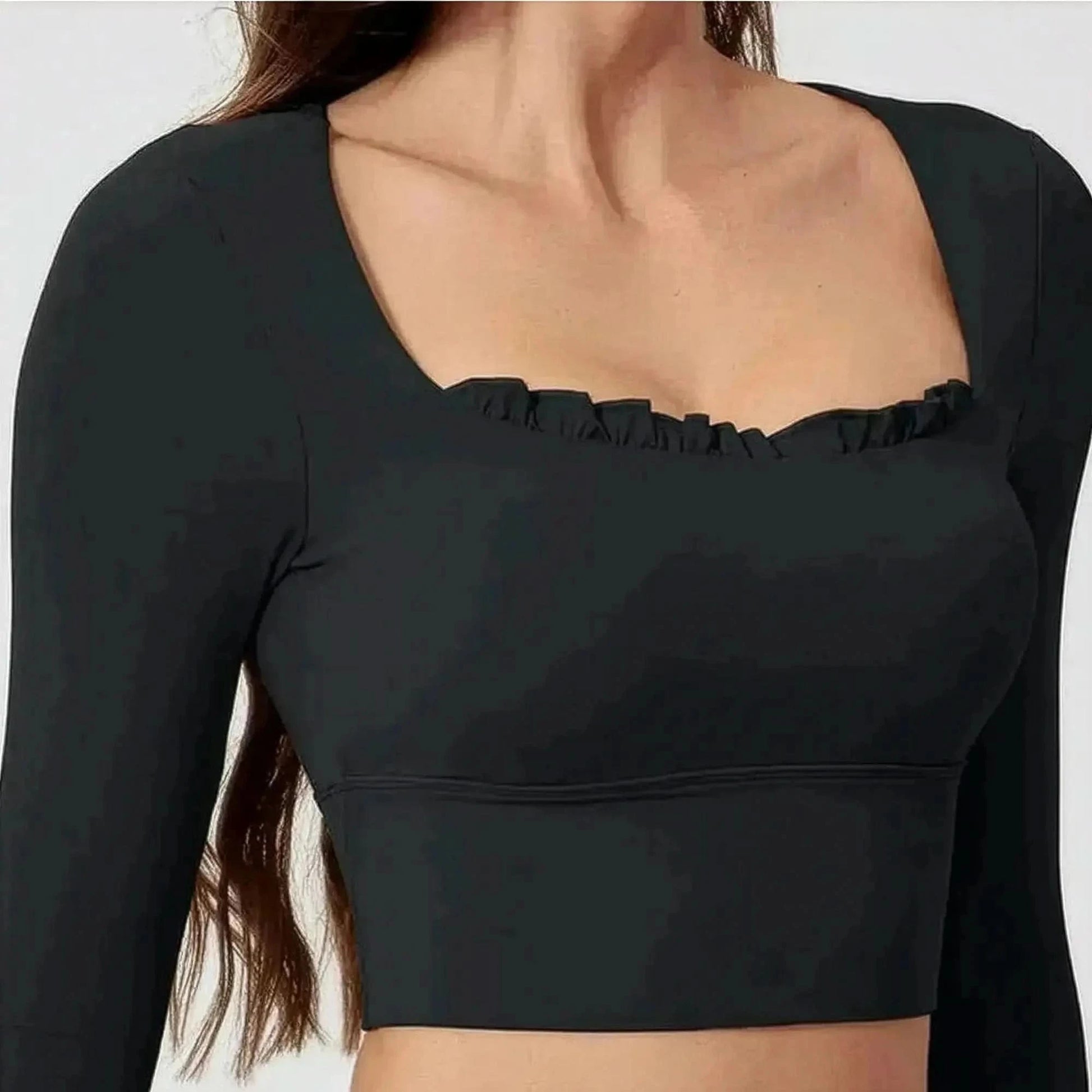 Ensemble Yoga Haut Long + Legging Évasé - Saylana