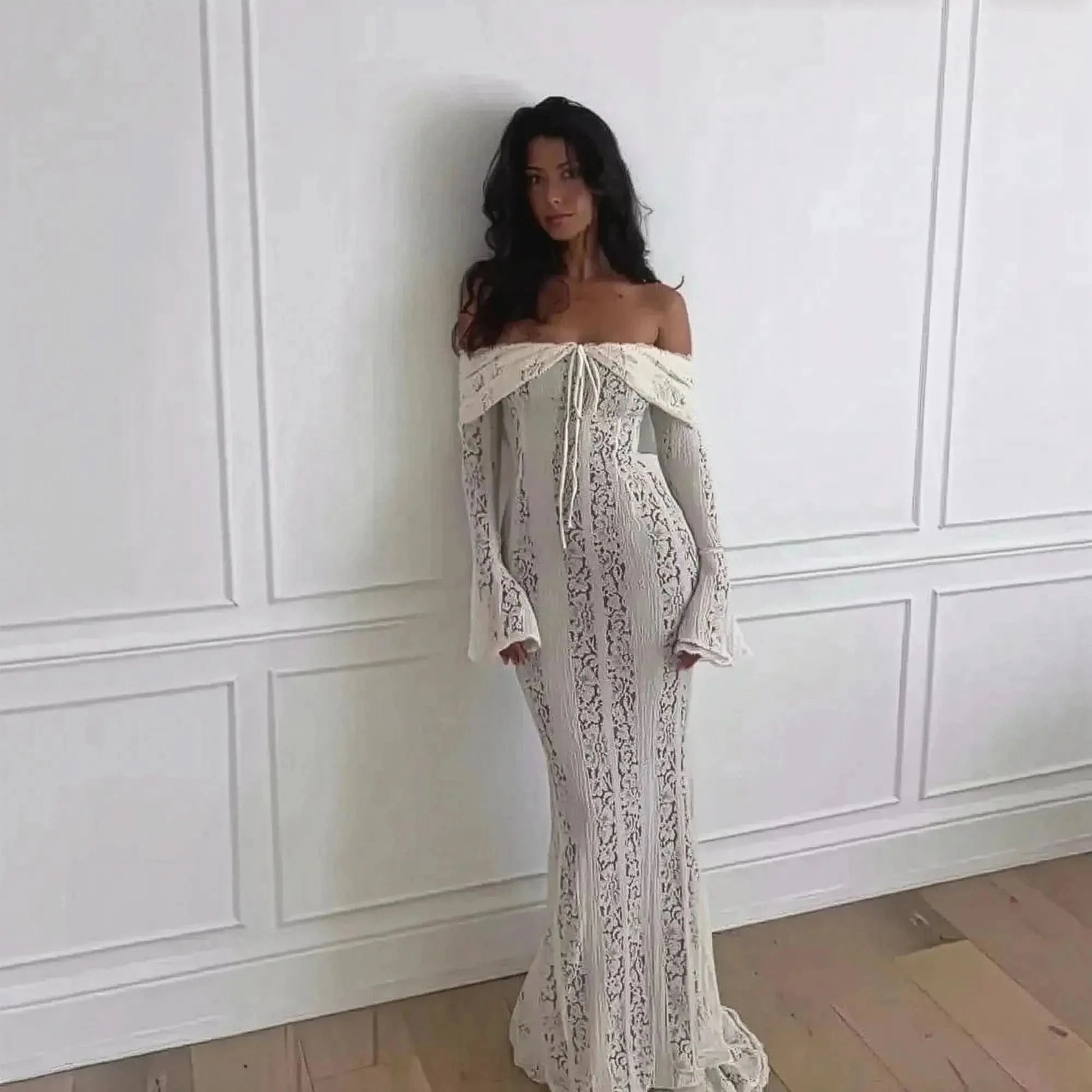 Épaules Dénudées Dentelle - Saylana