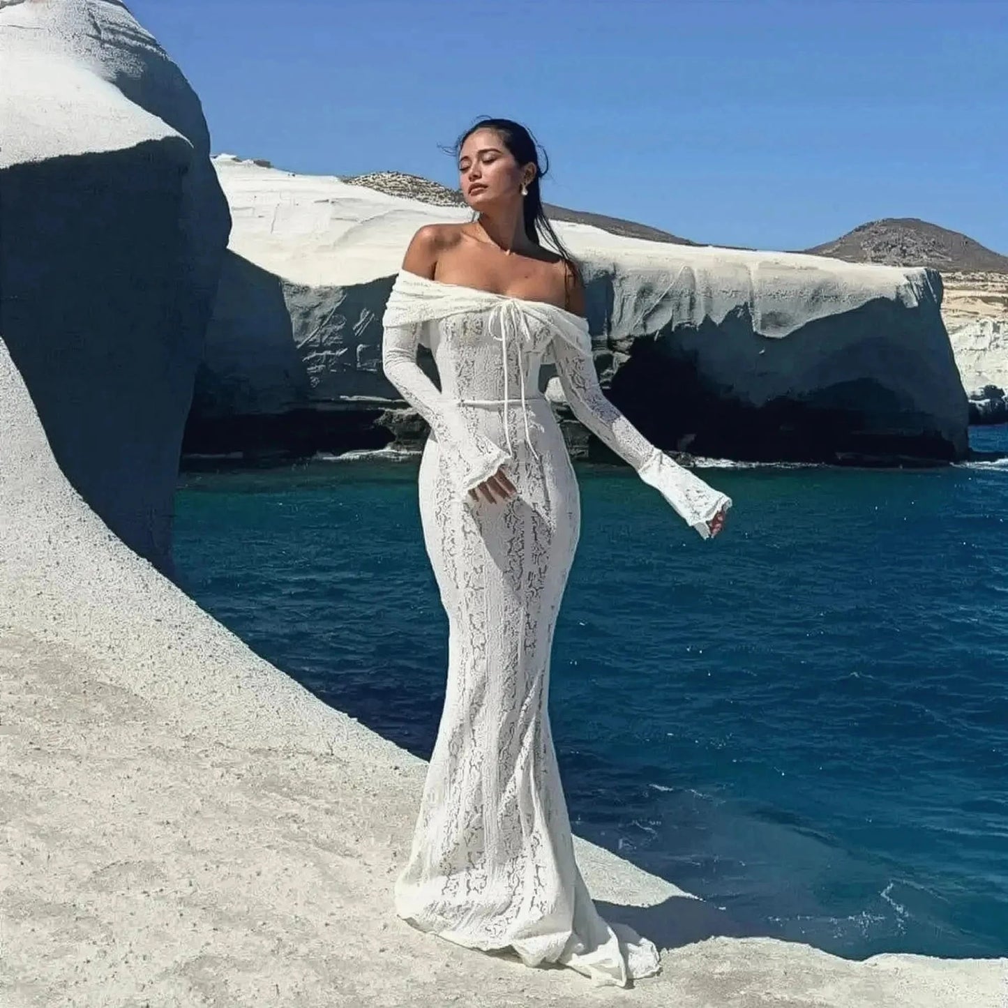 Épaules Dénudées Dentelle - Saylana