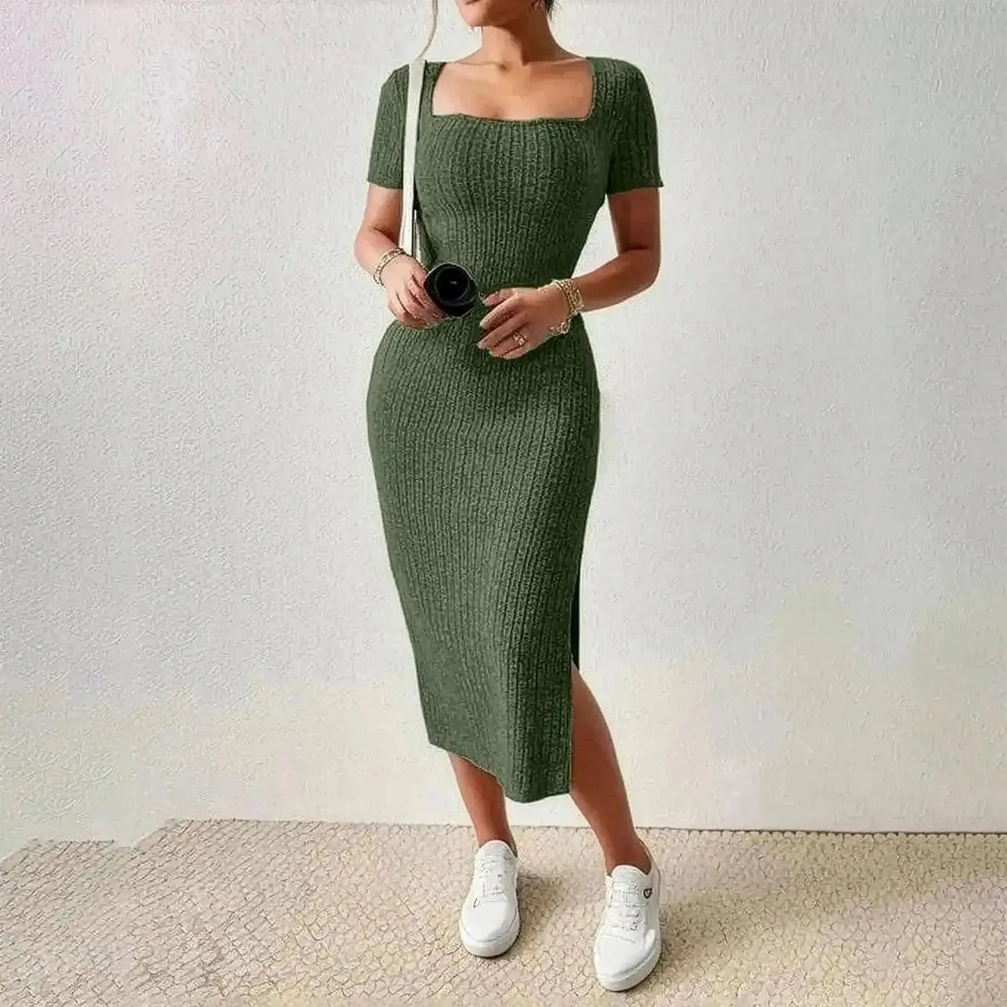 Été Chic : Robe Cintrée Mi - Longue - Saylana