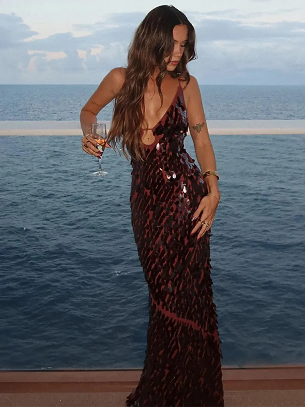 Gown Glamour : Dos Nu & Taille Haute-Saylana