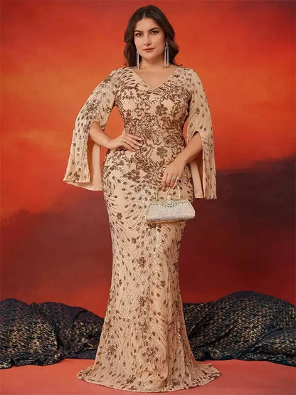 Grande Taille Soirée Sequins-Saylana