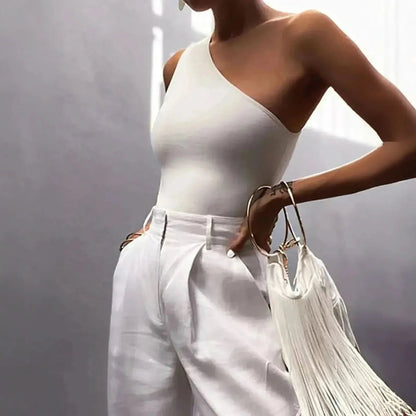 Haut asymétrique élastique été - Saylana