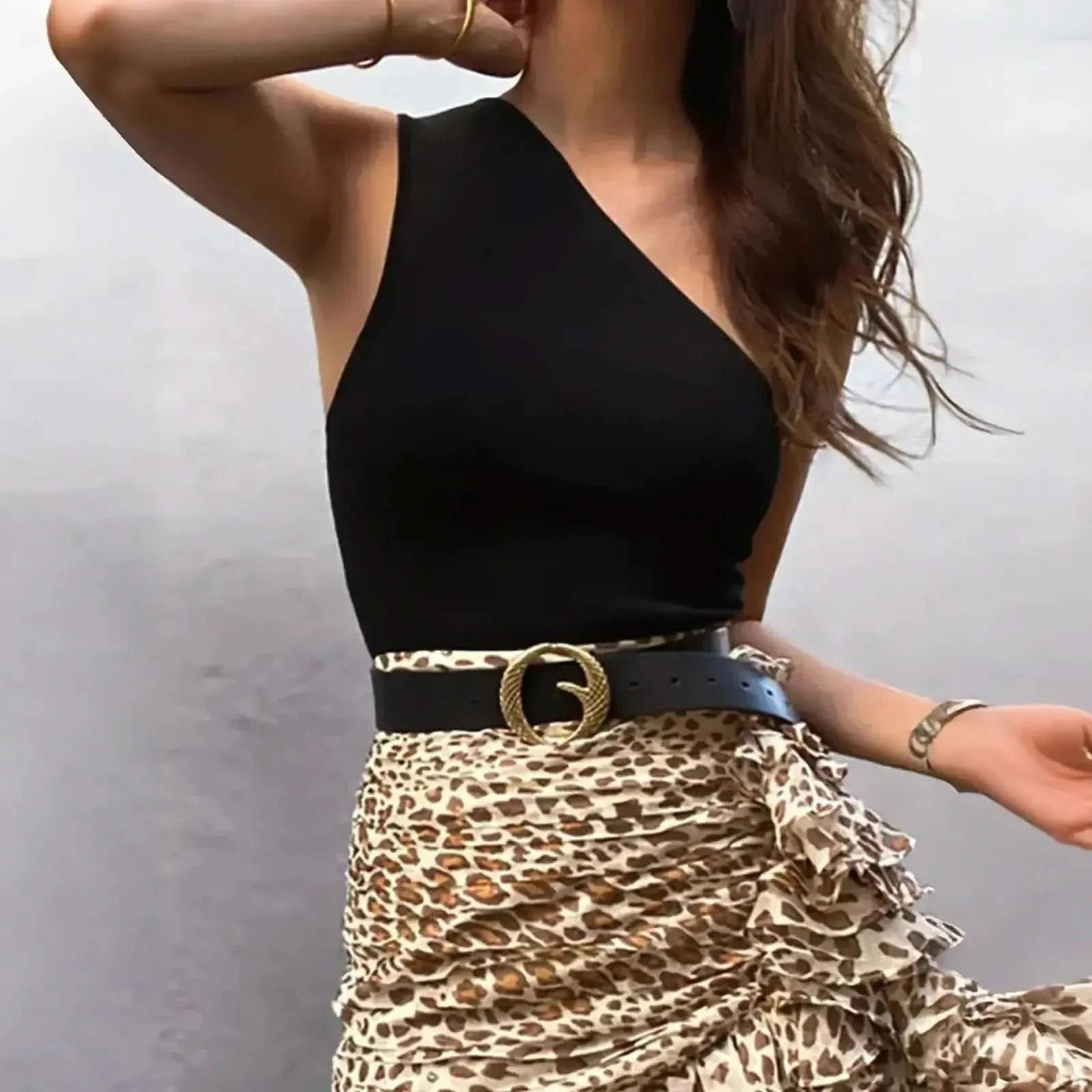 Haut asymétrique élastique été - Saylana