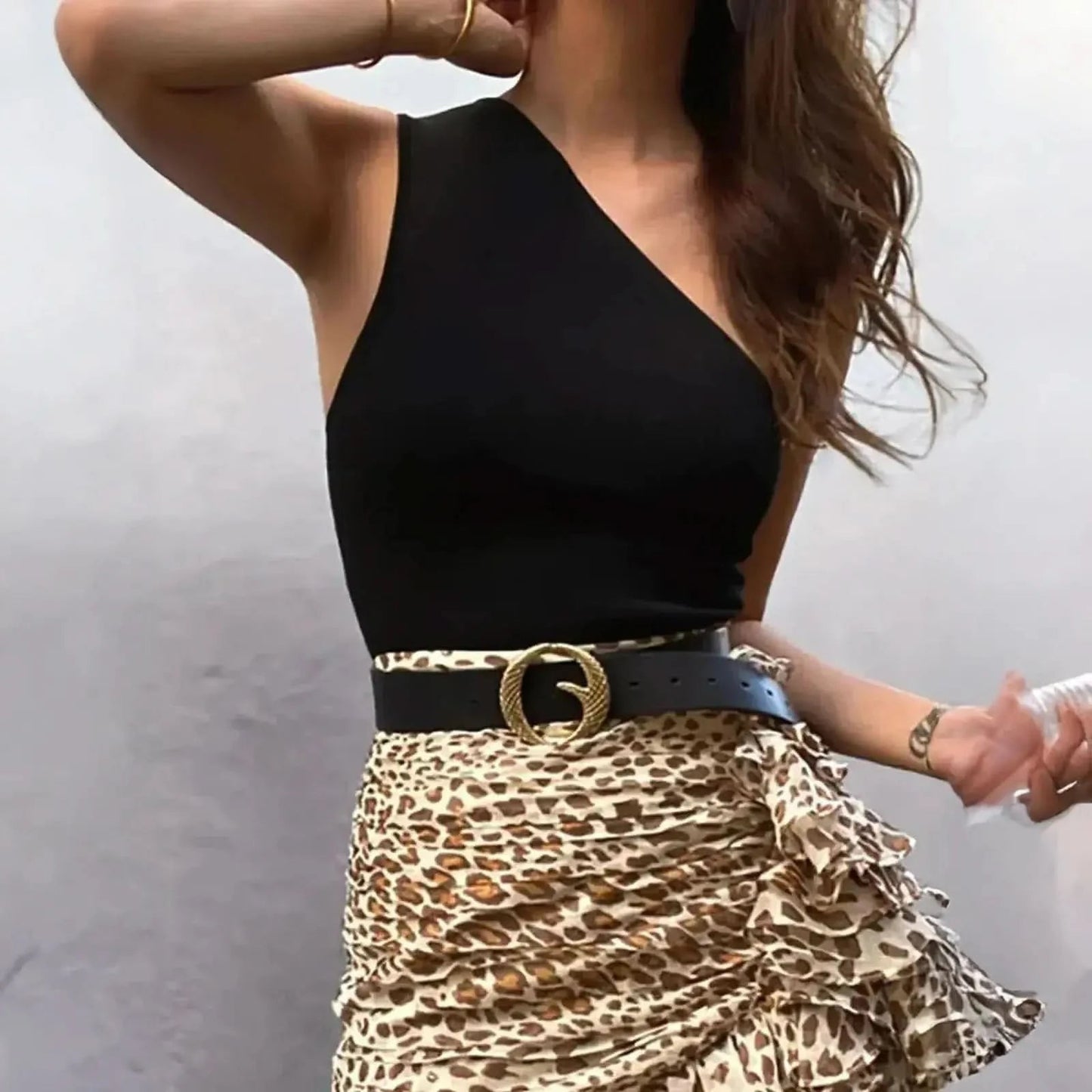 Haut asymétrique élastique été - Saylana