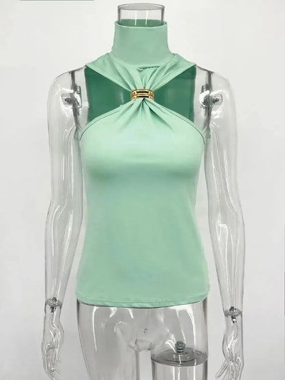Haut Y2K bustier asymétrique sexy-Saylana