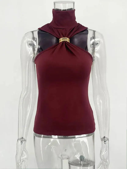Haut Y2K bustier asymétrique sexy-Saylana