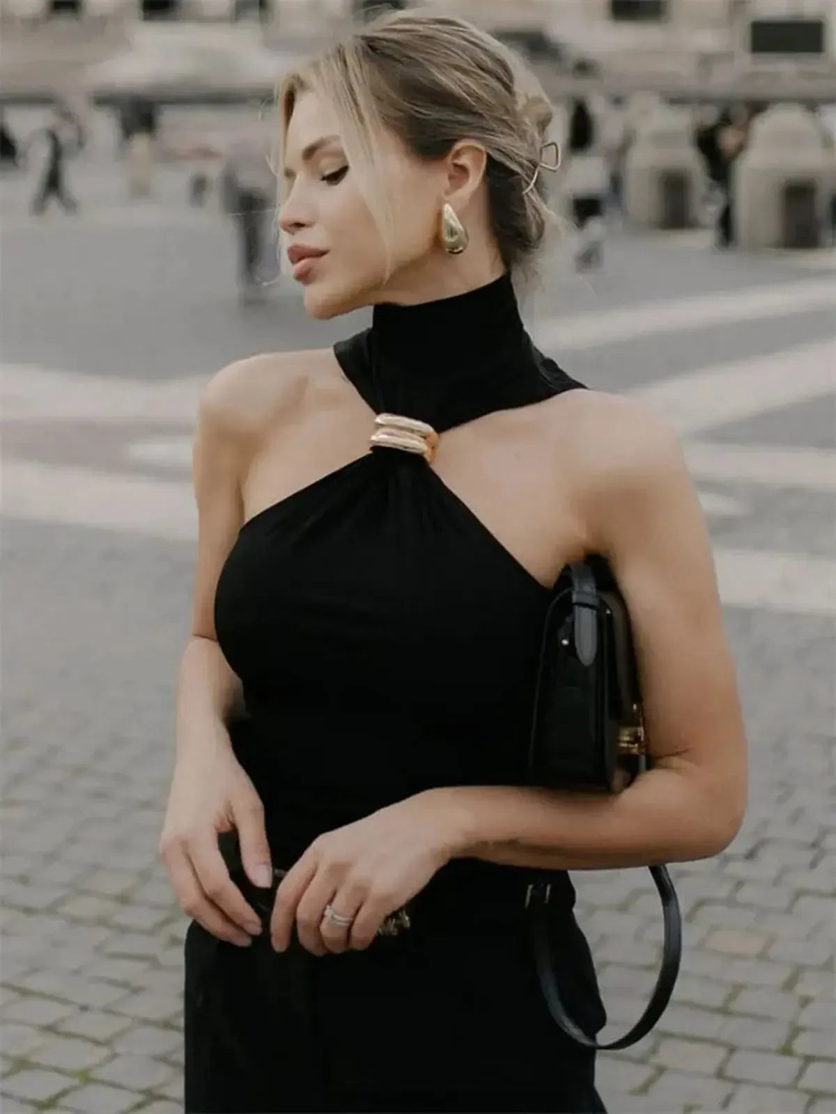 Haut Y2K bustier asymétrique sexy-Saylana