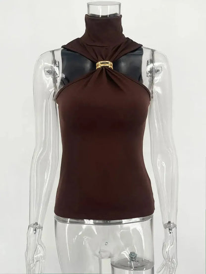 Haut Y2K bustier asymétrique sexy-Saylana