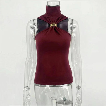 Haut Y2K bustier asymétrique sexy - Saylana