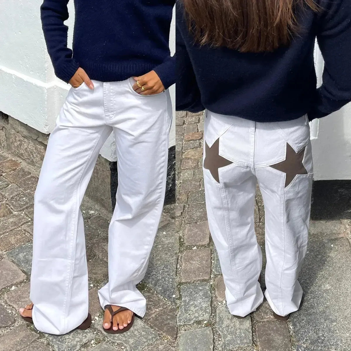 Imprimé Star & Coupe Loose-Saylana