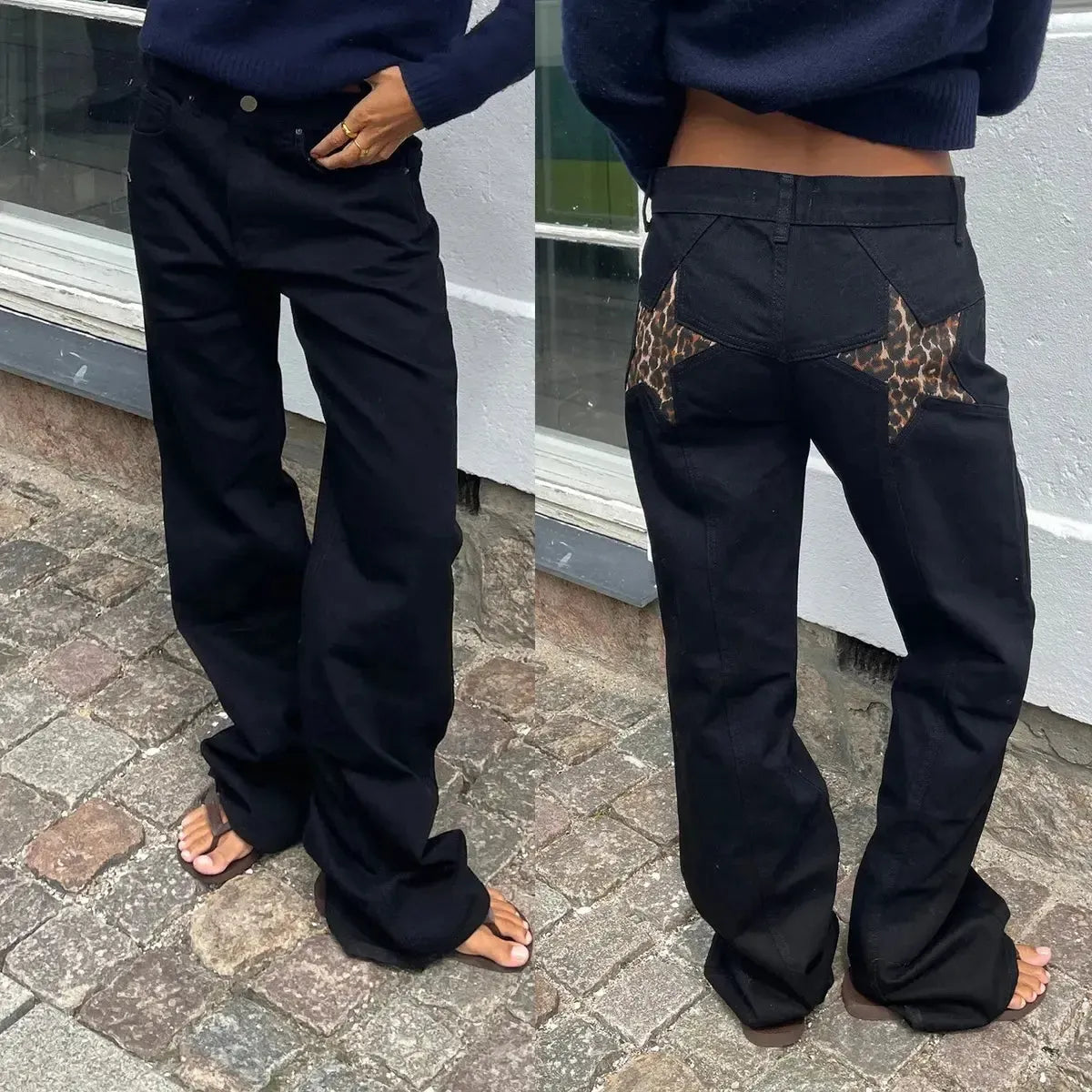 Imprimé Star & Coupe Loose-Saylana