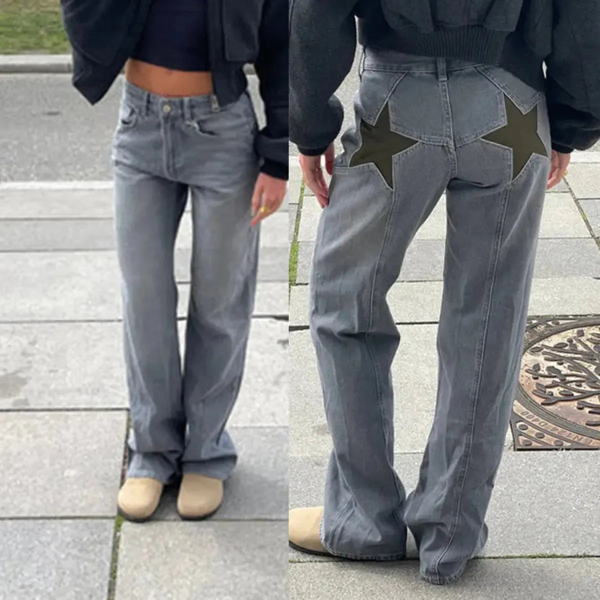 Imprimé Star & Coupe Loose-Saylana