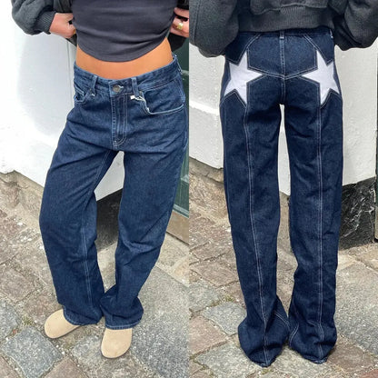Imprimé Star & Coupe Loose-Saylana