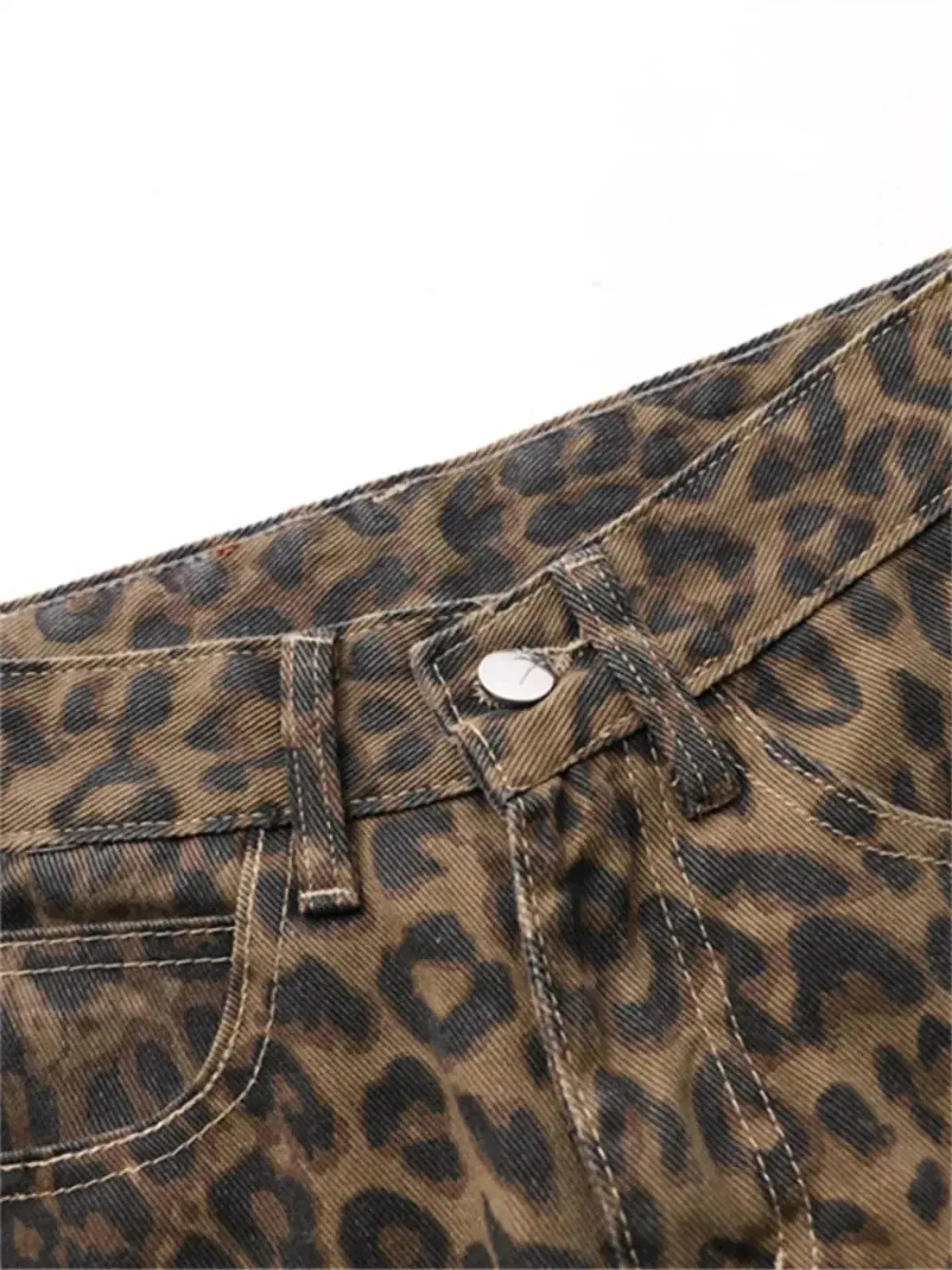 Jean Baggy Léopard Tendance-Saylana