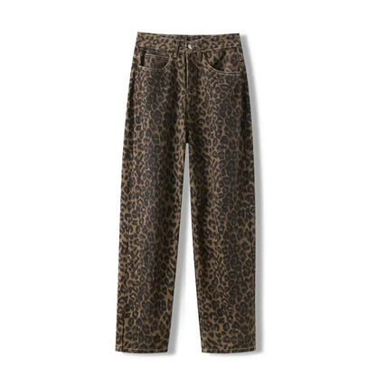 Jean Baggy Léopard Tendance-Saylana