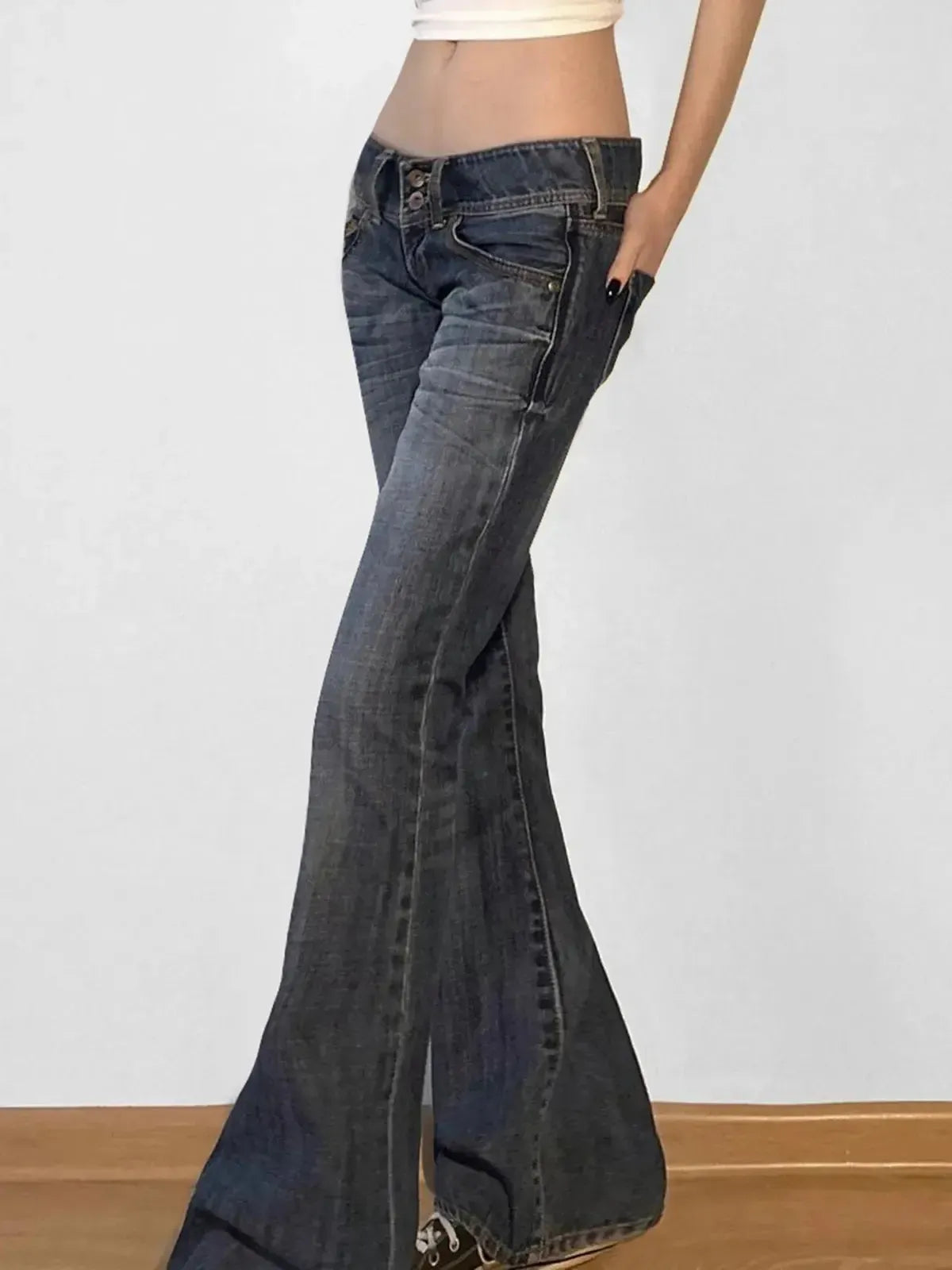 Jean flare vintage coupe évasée-Saylana