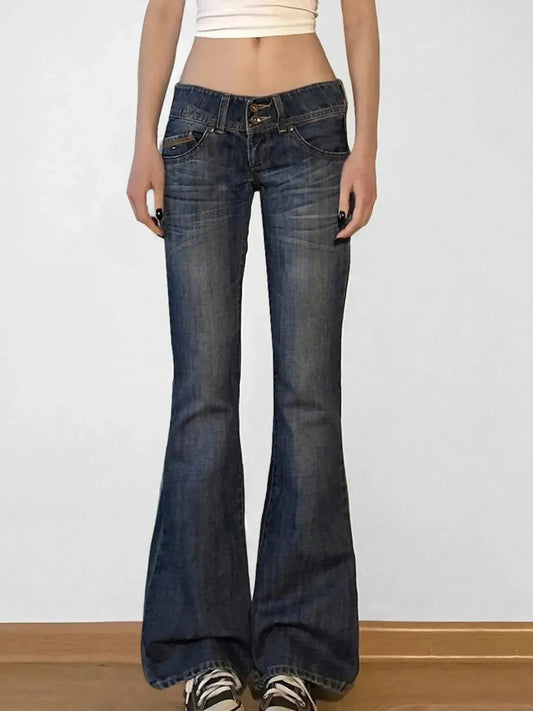 Jean flare vintage coupe évasée-Saylana