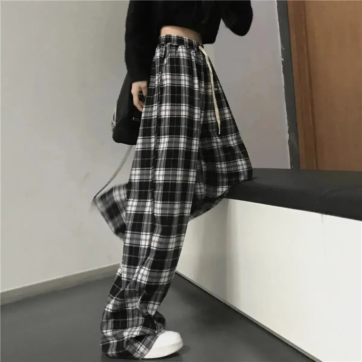 Jogging Streetwear Noir Décontracté-Saylana