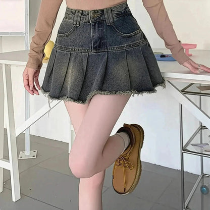 Jupe A - Ligne Punk Bleue - Saylana