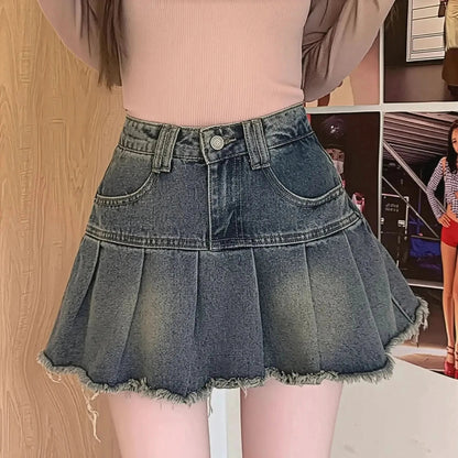 Jupe A - Ligne Punk Bleue - Saylana